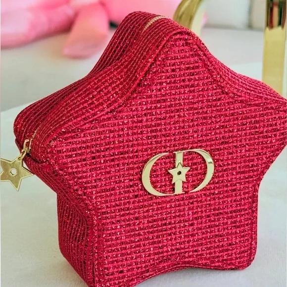 Dior Lunar New Year Red Star Makeup Bag Cosmetic Pouch Mini New Authentic - Picture 5 of 17